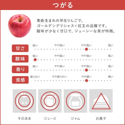 【訳あり】 りんご つがる 9月上旬~9月中旬 3kg 家庭用