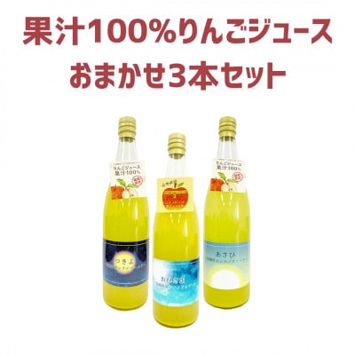 相澤農園 りんごジュース おまかせ3本セット 100% 720ml×3本