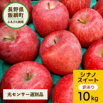 【10月中旬より順次発送】訳あり シナノスイート 10kg(24～40玉) 光センサー選果