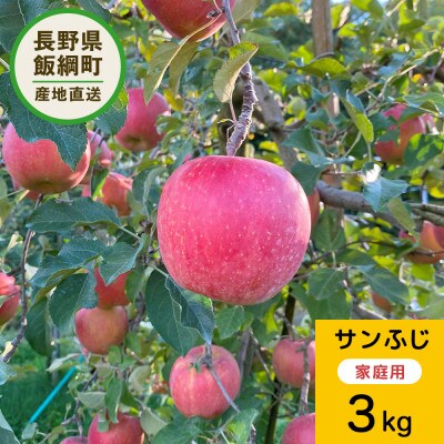 りんご サンふじ 3kg 家庭用