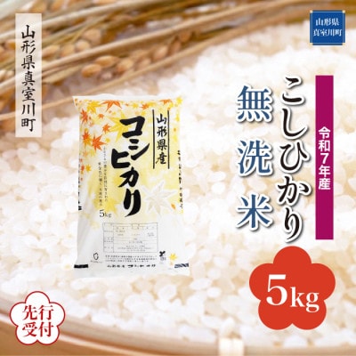 <令和7年産米先行受付>真室川町産 コシヒカリ【精米・無洗米】5kg(5kg×1袋)11月下旬～発送