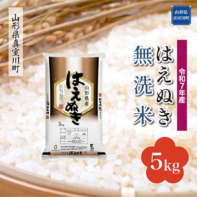 【令和7年産米】 はえぬき【無洗米】5kg(5kg×1袋)◆RR7H05M-M
