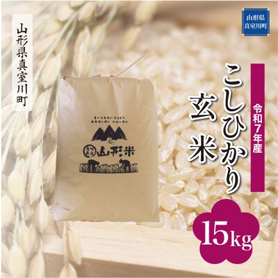 【令和7年産米】 こしひかり【玄米】15kg(15kg×1袋)◆KR7K15M-G