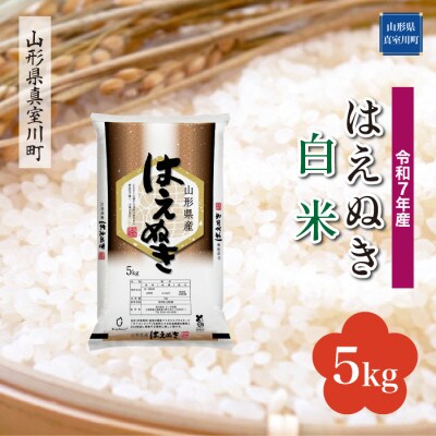 【令和7年産】 はえぬき【白米】5kg(5kg×1袋) ◆KR7H05M-H