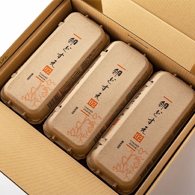 京丹波産。ギフト卵「卵どすえ02」 10個入×3パック・化粧箱入でお届けします。