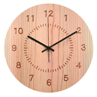木製電波時計(円形)(数字)