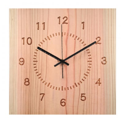 木製電波時計(正方形)(数字)