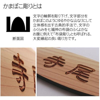 木製かまぼこ彫り名札
