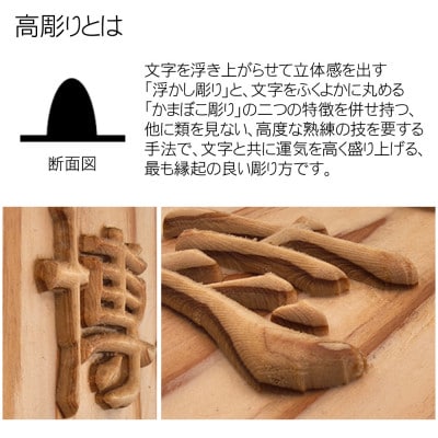 木製高彫り飾り駒(命名)(8.3寸)