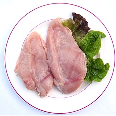 【生産農家数わずか3戸】京都府認定　岡本ファームの京地どり(むね肉)冷凍パック約2kg