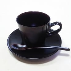 【国産・丹波漆】 夜久野高原漆器 一木造のコーヒーカップ