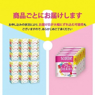 ボックスティッシュ54箱+トイレットロール48ロール セット【複数個口で配送】
