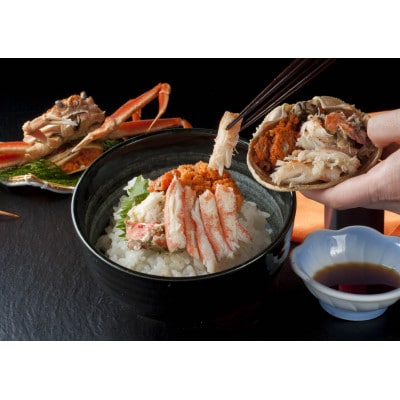 松葉かに 夫婦甲羅盛り あおりいか セット 特製だし醤油付き オス1つ メス1つ