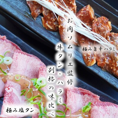 肉ソムリエ監修!塩タン150g&旨辛ハラミ150g