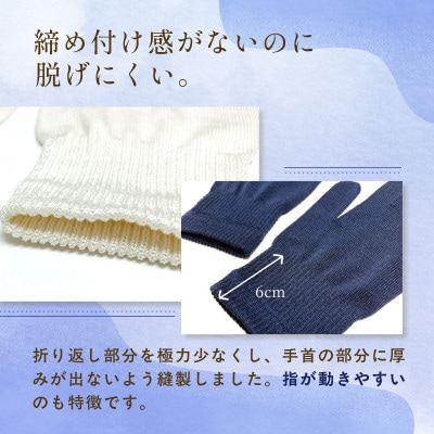 【セット】京都西陣の絹糸屋さん手荒れ乾燥対策手袋(男女ペアセット)婦人(ピンク)×紳士(ネイビー)
