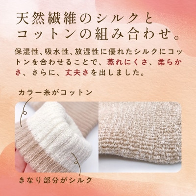 『あの人の分も、買えばよかった。』シルクリブもこソックス(足裏パイル)なごみピンク