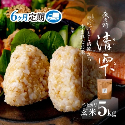 【毎月定期便】京都夜久野産　清雫(せいな)コシヒカリ 玄米5kg全6回