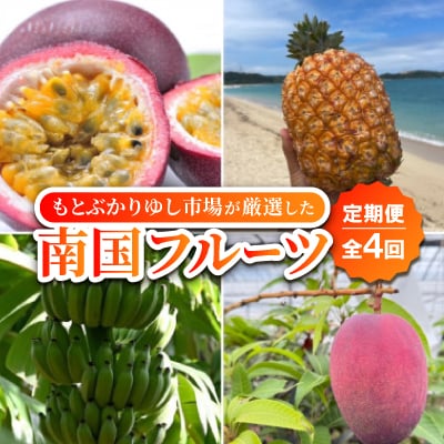 【発送月固定定期便】もとぶかりゆし市場が厳選した南国フルーツ全4回
