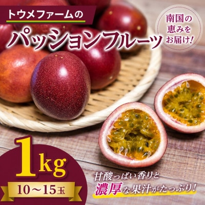 【2026年3月から順次発送】トウメファームのパッションフルーツ1kg(10～15玉)