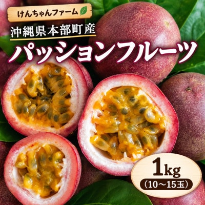 【2027年3月下旬から順次発送】けんちゃんファームのパッションフルーツ1kg(10～15玉)