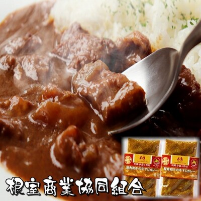 【北海道根室産】短角和牛の牛すじカレー4P A-18038