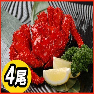 【北海道根室産】花咲かに300g前後～450g前後×4尾 A-30053
