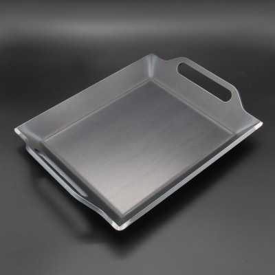 ZEOOR 極厚バーベキュー鉄板 深皿 4.5mm 330×260mm【830】