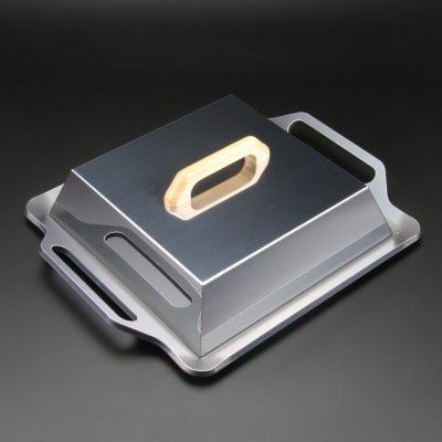 ZEOOR キャンプ 極厚 鉄板 蒸し焼き蓋付き 厚さ4.5mm 330×280mm【832】