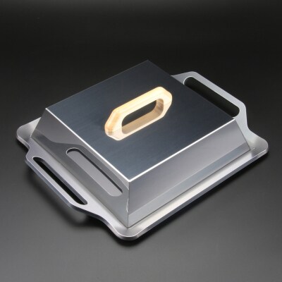 ZEOOR キャンプ 極厚 鉄板 蒸し焼き蓋付き 厚さ6mm 330×280mm【833】