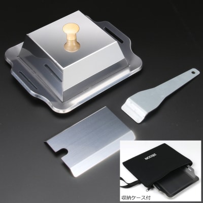 イワタニ ジュニアコンパクトバーナー専用 極厚鉄板 6mm 遮熱板・ケース・蒸し焼き蓋付き【848】