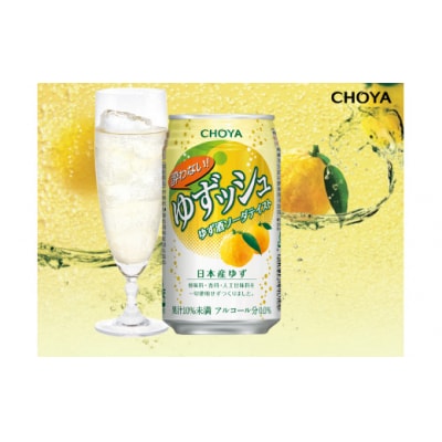 チョーヤ CHOYA 酔わないゆずッシュ缶 350ML×24本 【623】