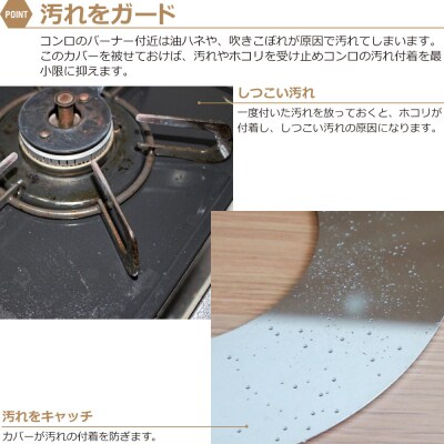 ZEOOR ガスコンロ 五徳下 カバー 3点セット コンロカバー GS10-11【1063】