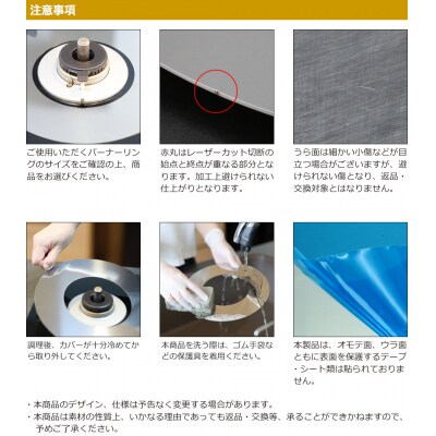 ZEOOR ガスコンロ 五徳下 カバー 3点セット コンロカバー GS10-11【1063】