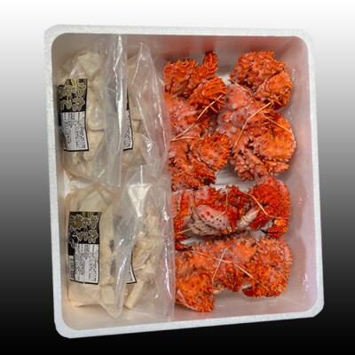 【北海道根室産】花咲かに500g～650g×4尾、たこ唐揚げ×4P D-76016