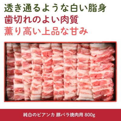 純白のビアンカ 豚バラ焼肉用 800g