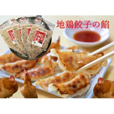 手作り地鶏餃子の餡　4本セット ひよころ鶏園