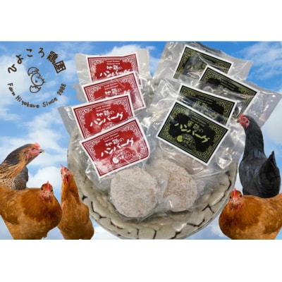 地鶏と軍鶏のハンバーグセット ひよころ鶏園