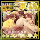軍鶏シャポン大バラシ半身セット【内臓・希少部位付】ひよころ鶏園