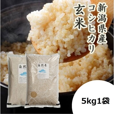 【令和7年産新米先行受付】「米屋のこだわり阿賀野市産」GOZU　自然米玄米5kg