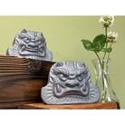 【安田瓦】プチ鬼面「あ・うん」セット 長場鬼瓦工場 阿吽 Onigawara 職人 魔除け