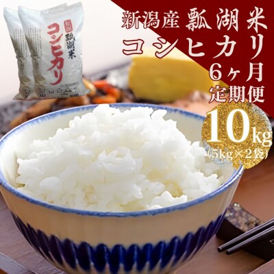 【令和7年産】【6ヶ月定期便】新潟産コシヒカリ瓢湖米　10kg×6回