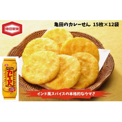 【12/21までの寄附で年内発送】亀田製菓  亀田のカレーせん 15枚×12袋