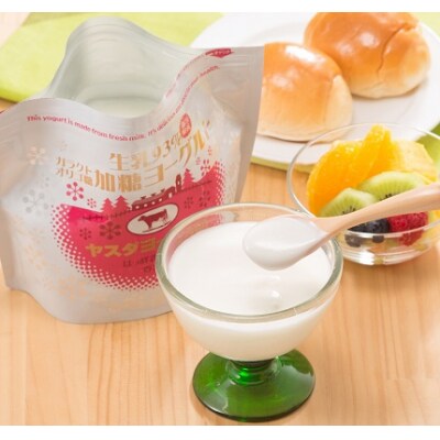 【12/21までの寄附で年内発送】ヤスダヨーグルト パウチタイプB オリゴ糖入600g×4個