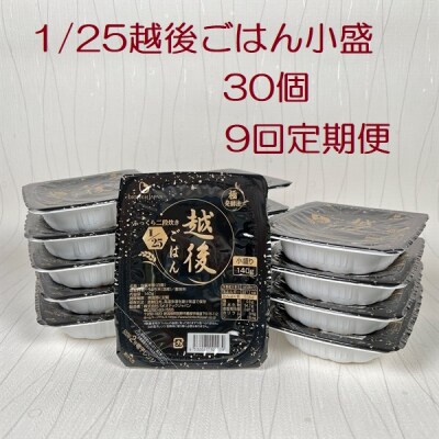 【9ヶ月定期便】 1/25 越後ごはん 小盛 140g×30個×9回 バイオテックジャパン