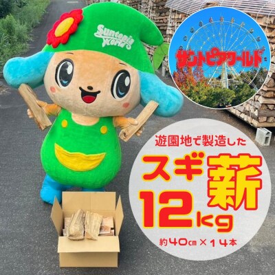 スギ薪 12kg 40cm×14本 遊園地で製造した薪 サントピアワールド