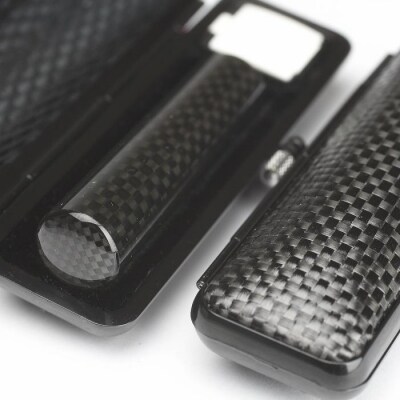 【実印や銀行印に使用可能】カーボン印鑑1本とカーボンケースセット