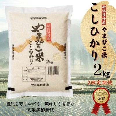 【令和7年産】【2か月定期便】コシヒカリ「やまびこ米」2kg×2回 