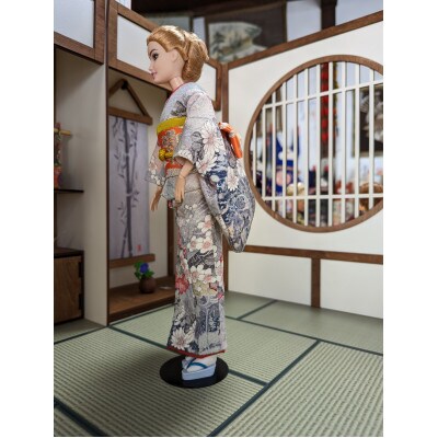 ドール着物　～着せ替え人形の小さな着物と帯セット～