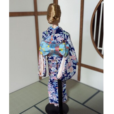ドール着物　～着せ替え人形の小さな着物と帯セットH～