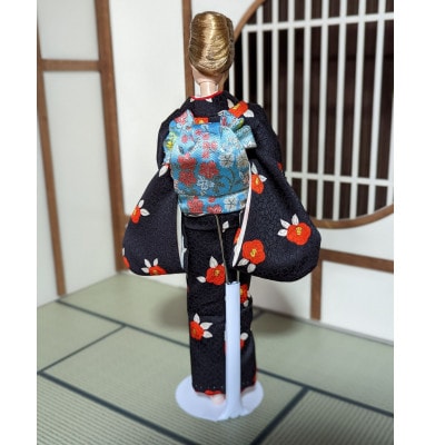 ドール着物　～着せ替え人形の小さな着物と帯セットK～